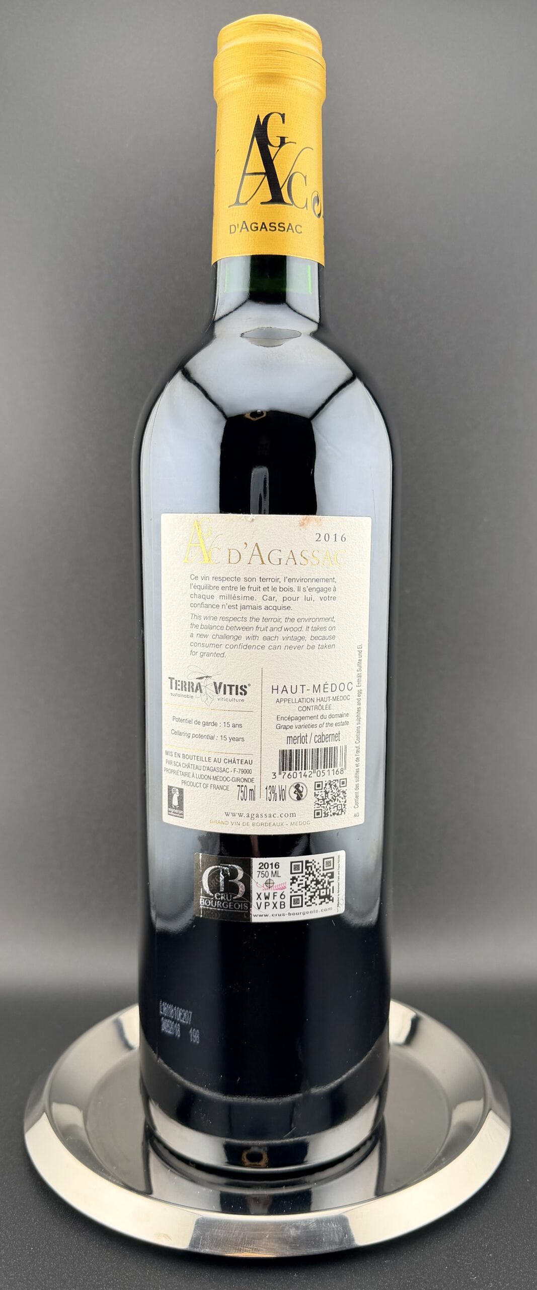 Chateau d’Agassac - Haut-Médoc 2016 - Afbeelding 3